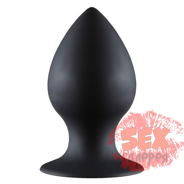 Чёрная анальная пробка Thick Anal Plug XL - 13 см.