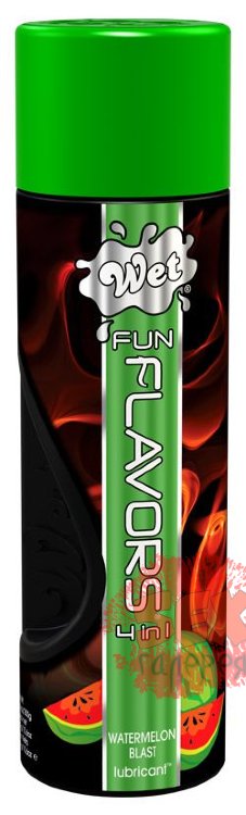 Разогревающий лубрикант Fun Flavors 4-in-1 Watermelon Blast с ароматом арбуза - 316 мл.