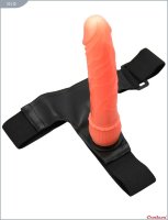 Телесный страпон Domina с эластичными трусиками - 19,7 см.