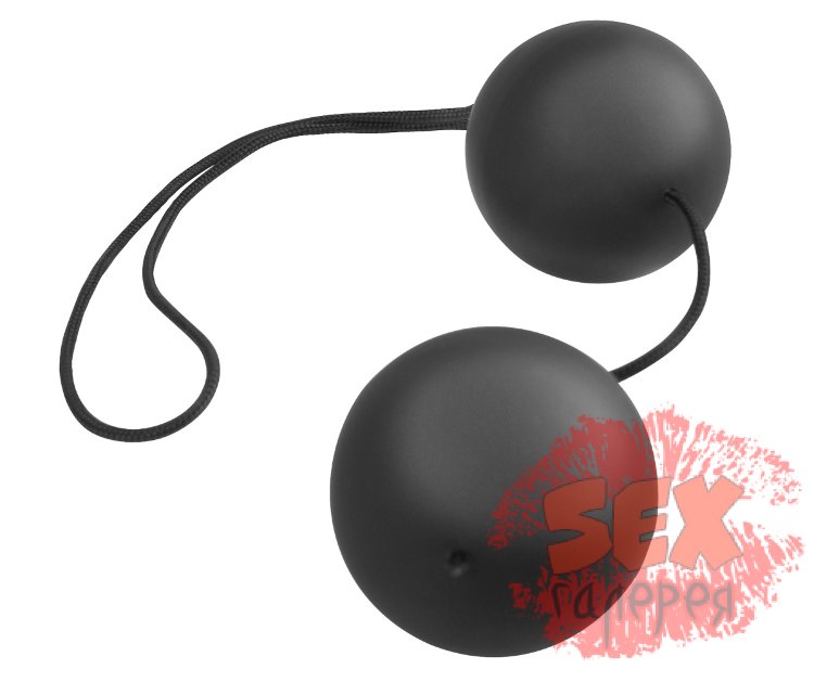Чёрные анальные шарики Vibro Balls