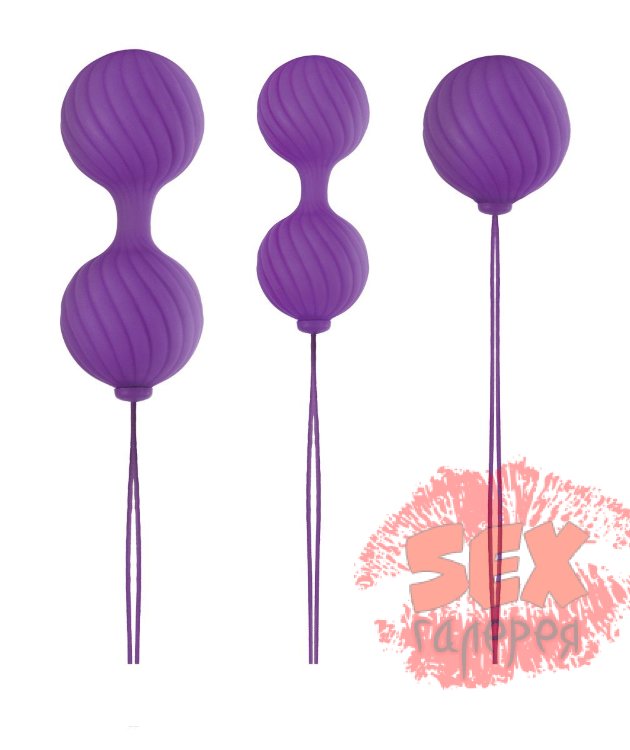 Набор фиолетовых вагинальных шариков Luxe O  Weighted Kegel Balls