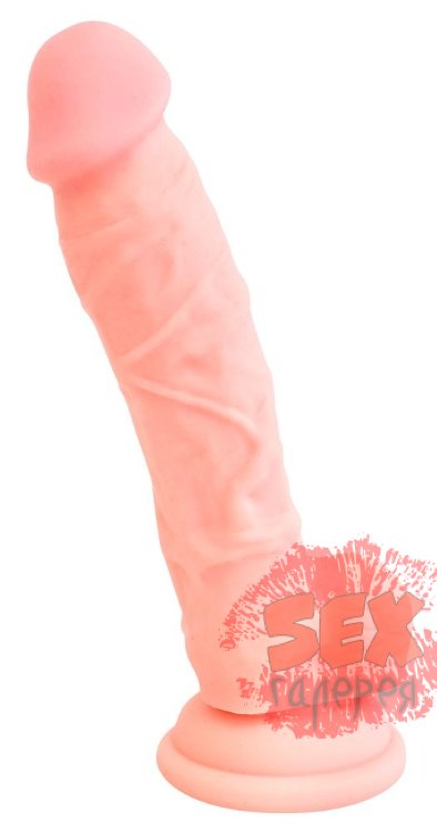 Реалистичный фаллоимитатор из силикона Medical Silicone Dildo - 18 см.