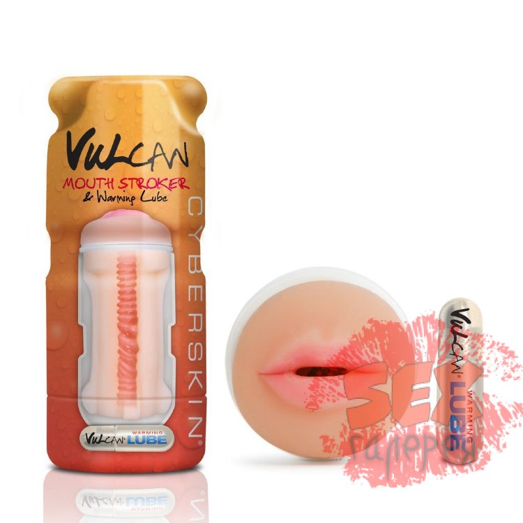 Мастурбатор-ротик Cyberskin Vulcan Mouth Stroker with Warming Lube