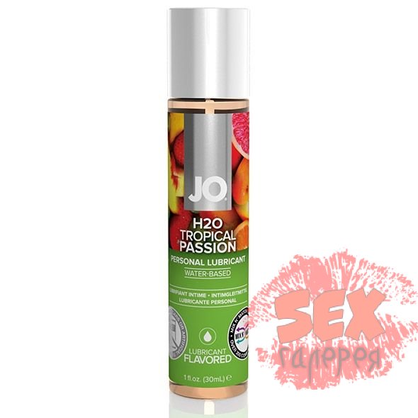 Смазка с ароматом тропических фруктов JO Flavored Tropical Passion - 30 мл.