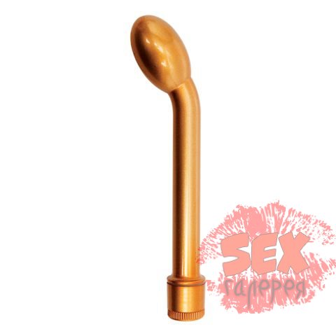 Золотистый вибратор для точки G Eve After Dark G-Spot Vibe - 20 см.