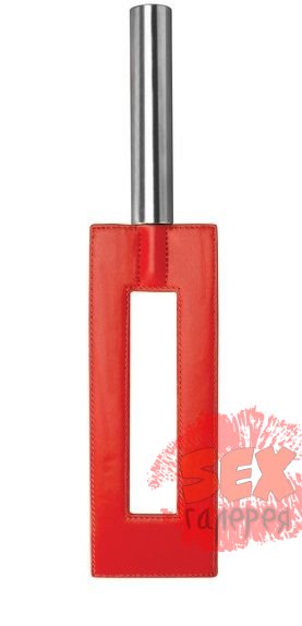 Красная шлёпалка Leather Gap Paddle - 35 см.