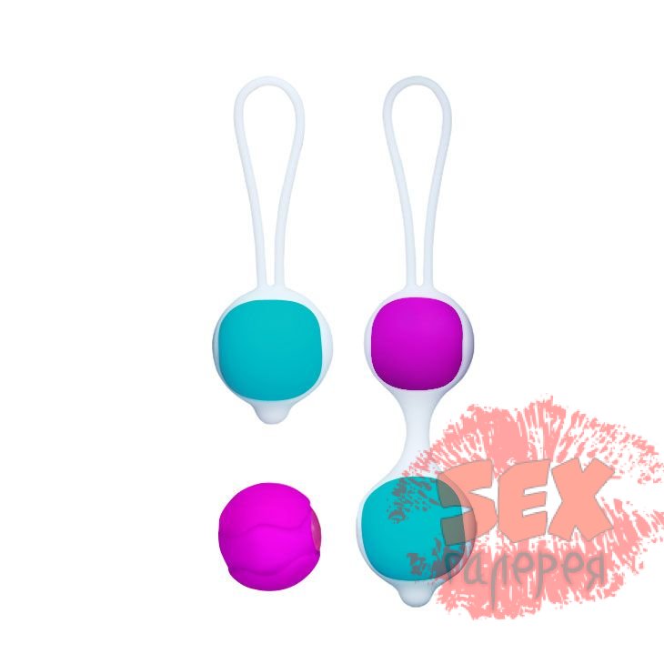 Разноцветные вагинальные шарики Orgasmic balls silicone