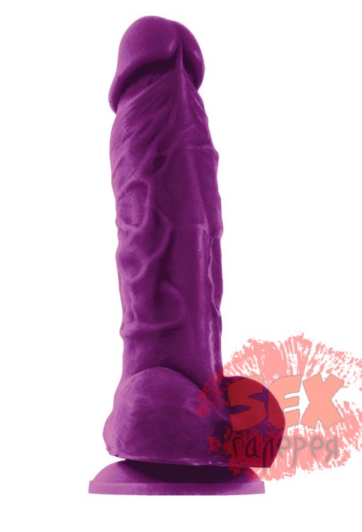 Фиолетовый фаллоимитатор на присоске ColourSoft 5  Soft Dildo - 17,8 см.
