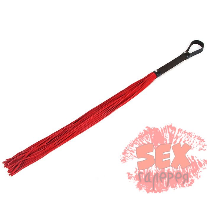 Мягкая плеть c красными шнурами SOFT RED LASH - 58 см.
