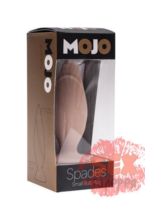 Анальная пробка на присоске MOJO SPADES SMALL телесного цвета - 8,5 см.
