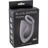 Серое эрекционное кольцо с анальной пробкой Button Anal Plug
