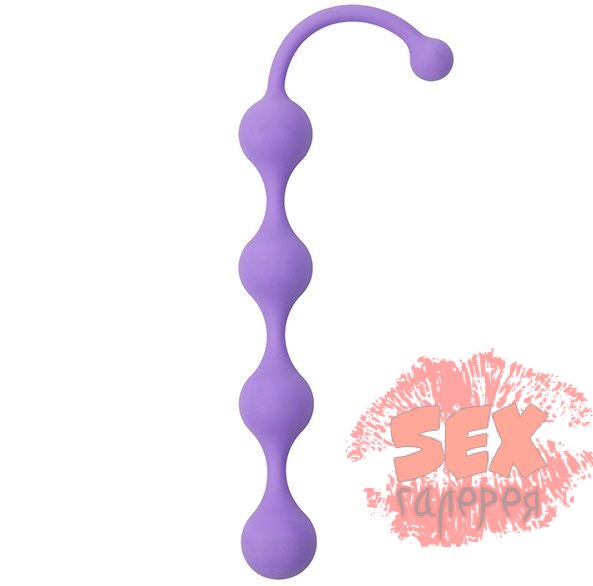 Фиолетовая анальная цепочка SEE YOU FOUR BEADS ANAL - 24 см.