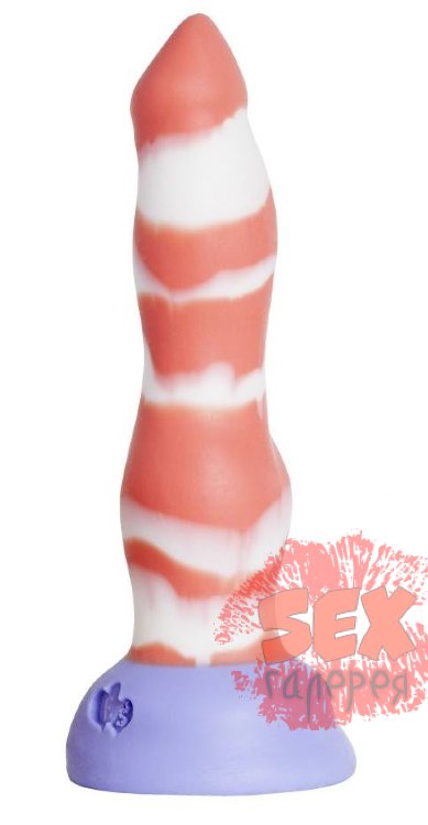 Красно-белый фаллоимитатор  Лис Large  - 26 см.