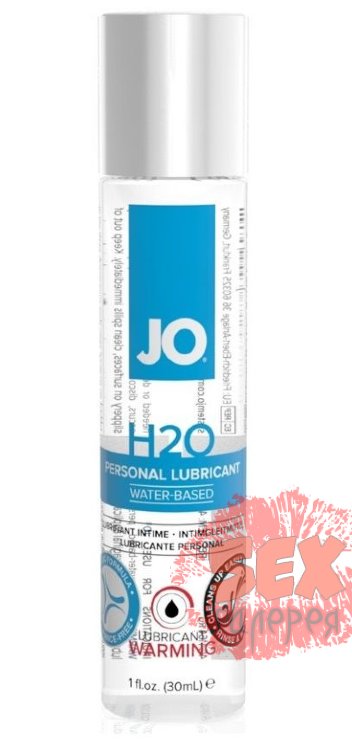 Возбуждающий лубрикант на водной основе JO Personal Lubricant H2O Warming - 30 мл.