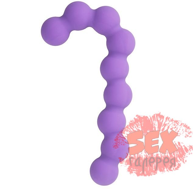 Фиолетовая анальная цепочка SEE YOU CANDY CANE ANAL BEADS - 13,1 см.