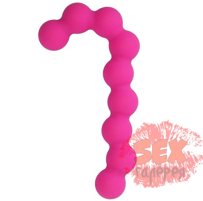 Розовая анальная цепочка SEE YOU CANDY CANE ANAL BEADS - 13,1 см.