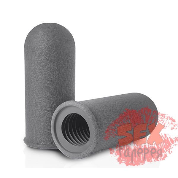 Серый мастурбатор с рёбрышками внутри SILICONE MASTURBATOR GREY